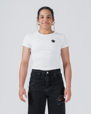 Kore Women's Baby Tee Streetwear Kingz XS White