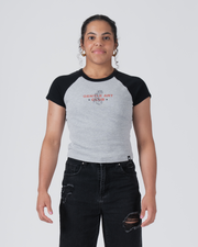 Gentle Art Club Women's Baby Tee Streetwear Kingz XS Grey
