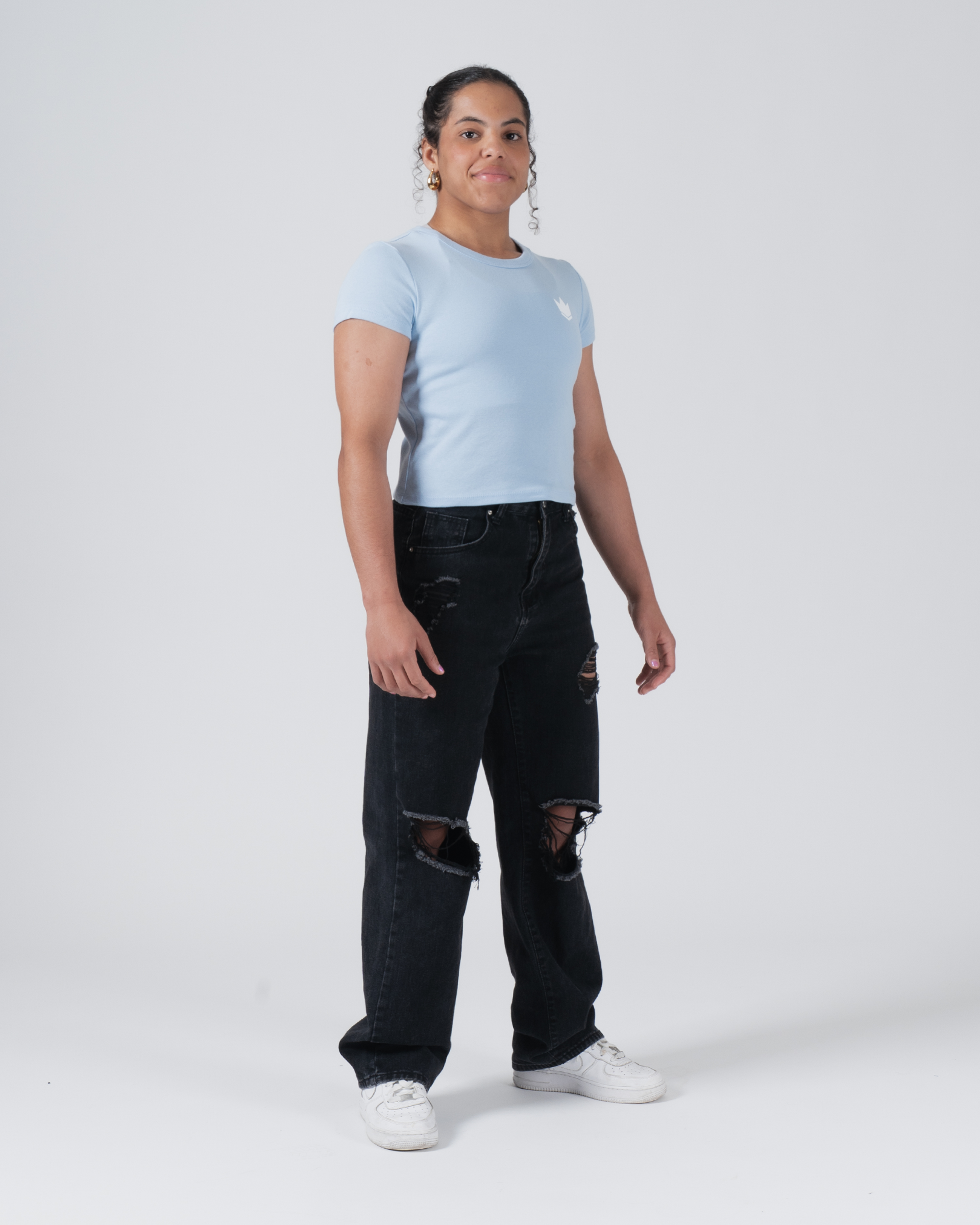 Haut court incliné pour femmes