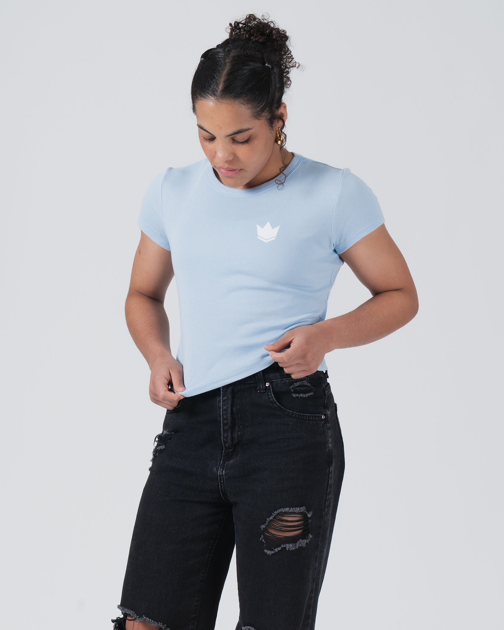 Haut court incliné pour femmes