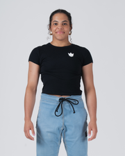 Kore Women's Baby Tee Streetwear Kingz XS Black