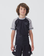 Ranked Youth S/S Rashguard Rash Guards Kingz XS Grey