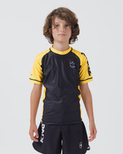 Ranked Youth S/S Rashguard Rash Guards Kingz XS Yellow