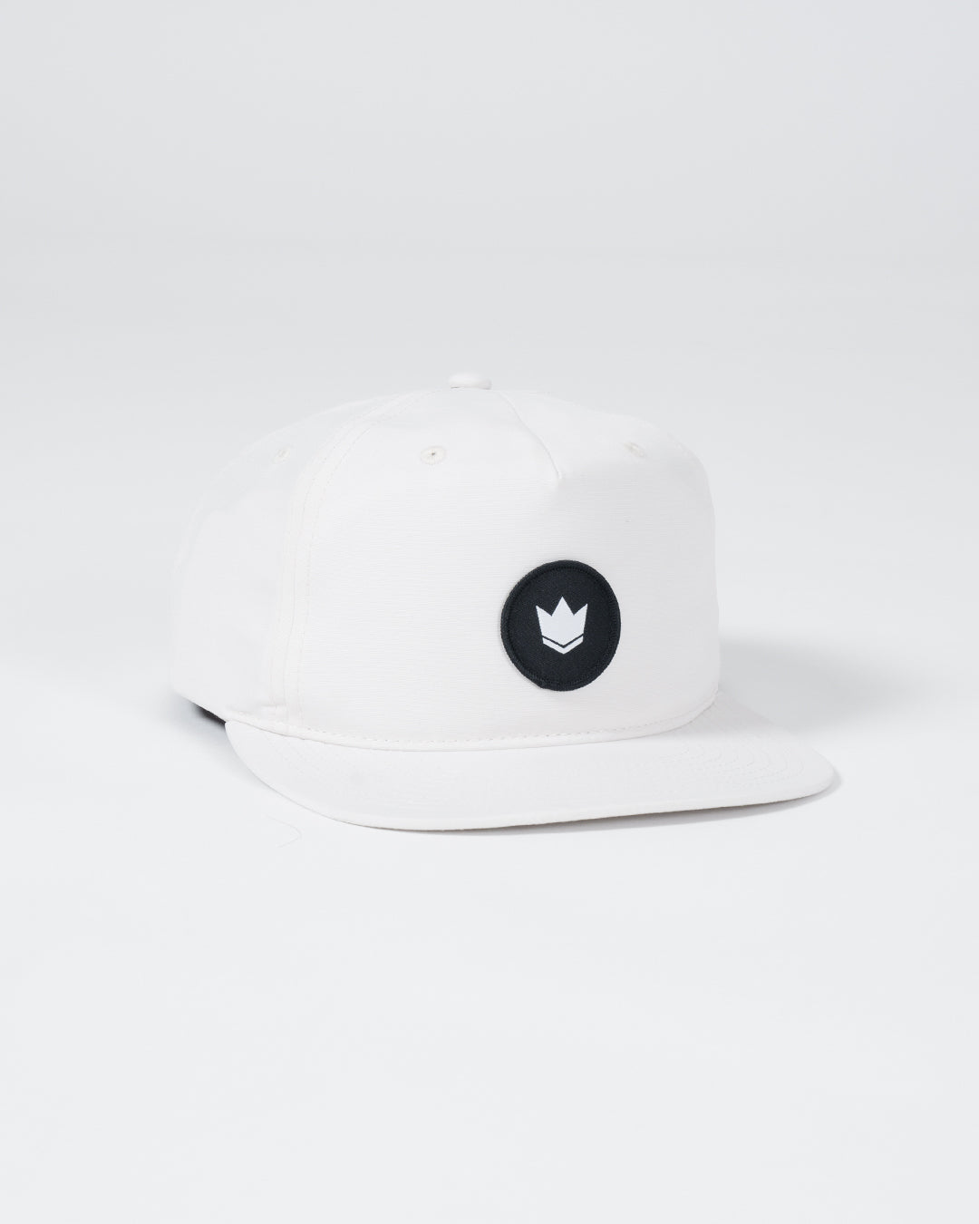 Crown Patch 5-Panel Strapback Hat - Natural