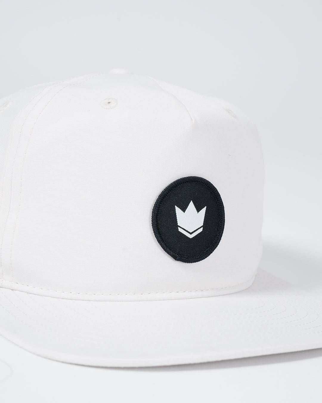 Crown Patch 5-Panel Strapback Hat - Natural