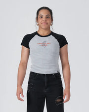 Kingz_Gentle Art Club Women's Baby Tee_Grey_Women_KZWTS05_01