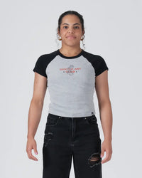 Kingz_Gentle Art Club Women's Baby Tee_Grey_Women_KZWTS05_01