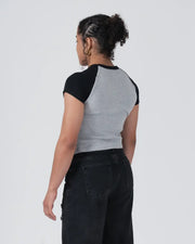 Kingz_Gentle Art Club Women's Baby Tee_Grey_Women_KZWTS05_03