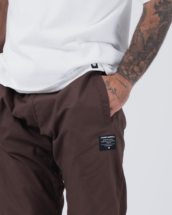 Casual Rip Stop Gi Pant - Brown