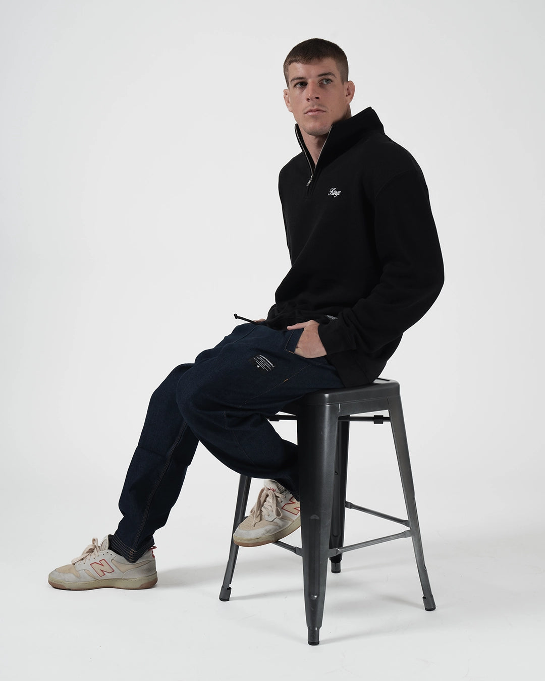 Script Quarter Zip Sweater