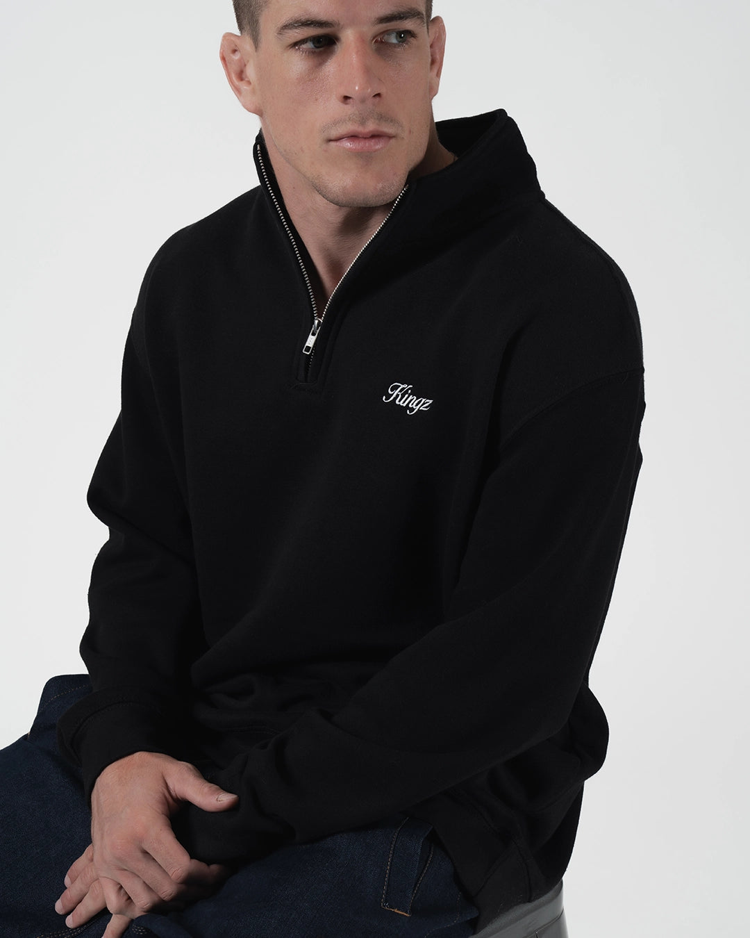 Script Quarter Zip Sweater