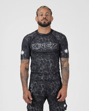 Kingz-Acid Wash Rashguard-Black
