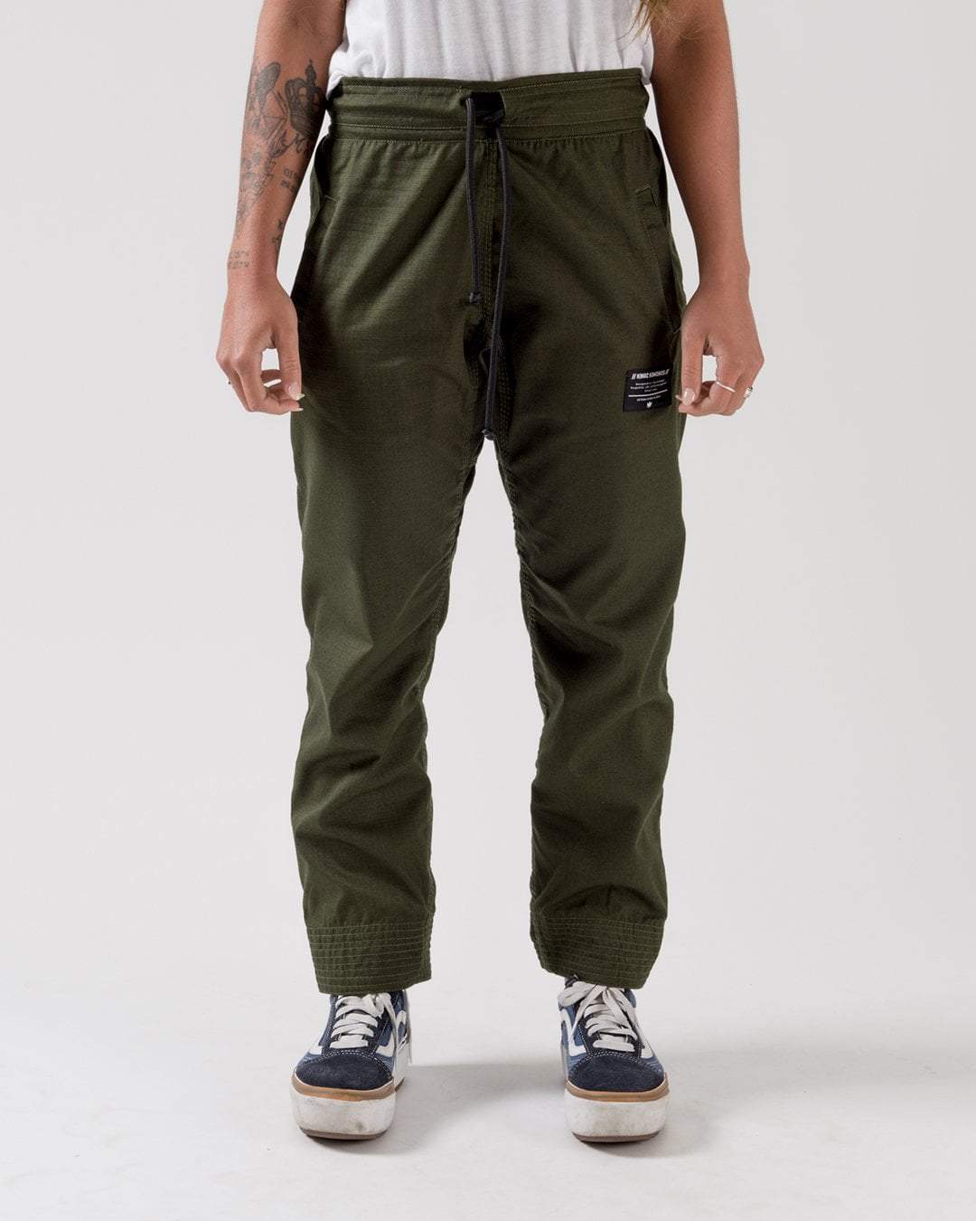 Casual Rip Stop Gi Pant - Military Green